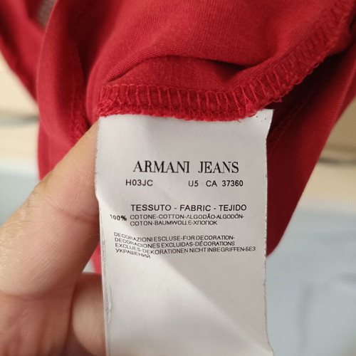 Armani Jeans women's blouse used, red, cotton, size XL