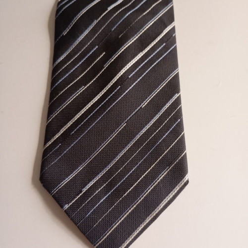 Lanvin silk tie like new, blue black