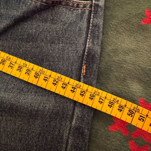 Bella x About You dark blue wide leg jeans
