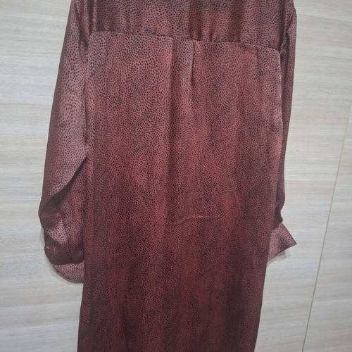 Zara long shirt size L, like new, cherry with leopard print