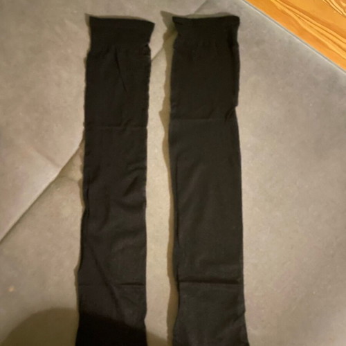 Black transparent tights new, size S/M, 2 pairs