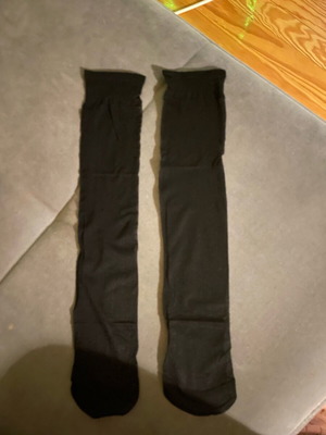 Black transparent tights new, size S/M, 2 pairs