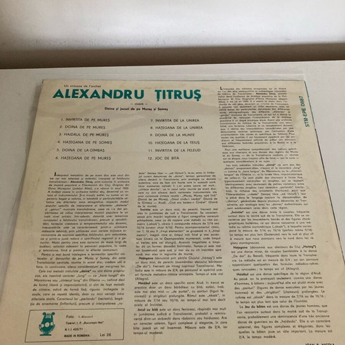 Alexandru Titrus Un Virtuose De L'Archet vinyl like new, traditional