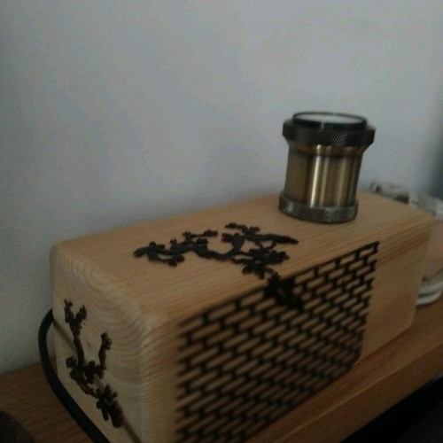 Handmade wooden lamp modern and elegant, solid wood