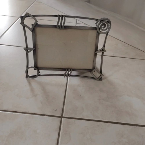 Fotoframe silver colored 18 x 22 cm with geometric and abstract designs new