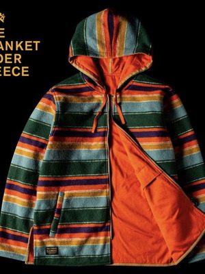 Element x Nigel Cabourn Alder Reversible Blanket Fleece Jacket new, M