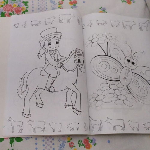 Coloring book with 72 pages, new