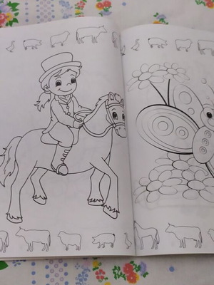 Coloring book with 72 pages, new
