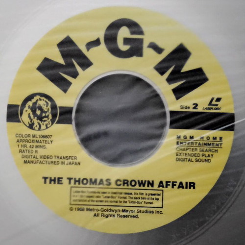 The Thomas Crown Affair LaserDisc like new, thriller