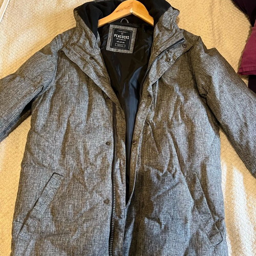 Men's puffa jacket used gray, small/medium