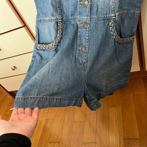 Denim one-piece with shorts like new, size S