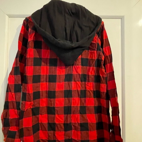 Utility vintage boys lumberjack shirt with hood size L, excellent condition