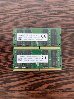 Kingston 32GB kit 2x16GB DDR4 2666MHz laptop RAM SO-DIMM KCRXJ6-MIE σαν καινούργιο