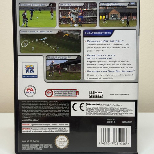 FIFA 2004 Nintendo GameCube game used, Italian edition