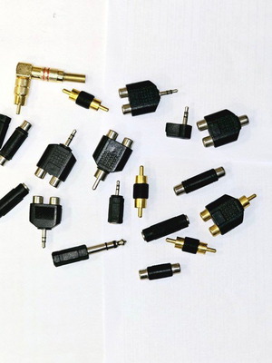 RCA кабели и адаптери като нови, комплект от 30 броя