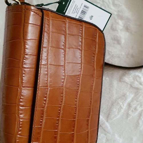 Ralph Lauren crossbody bag brown genuine leather new