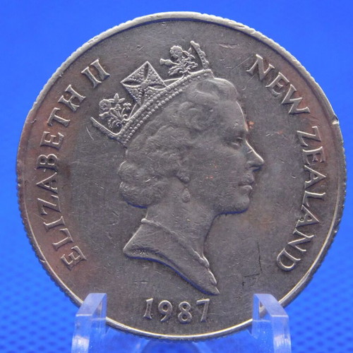 New Zealand 50 Cents 1987 Coin with Endeavour Ship