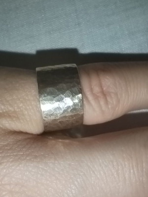 925 silver handmade chevalier ring, size 50