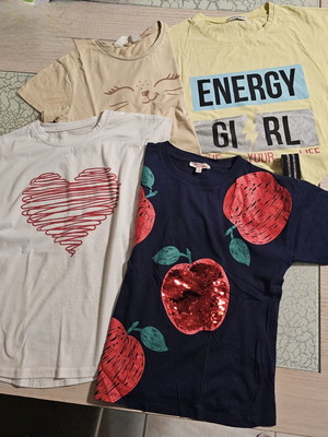 Girls' T-shirts set of 4 like new, ages 10-12