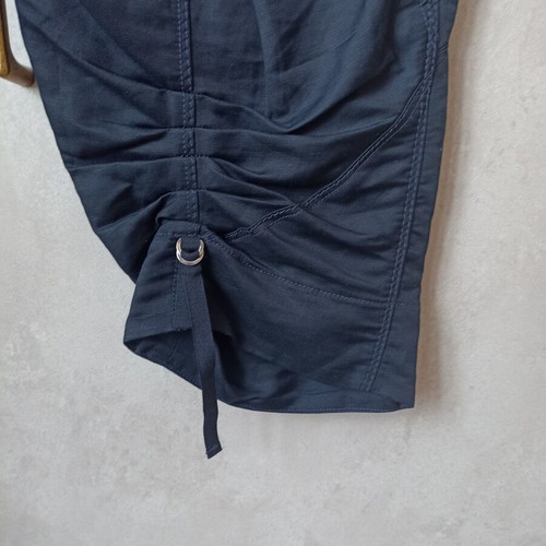 High Dark Blue Linen Pants for Women, Size S, Like New