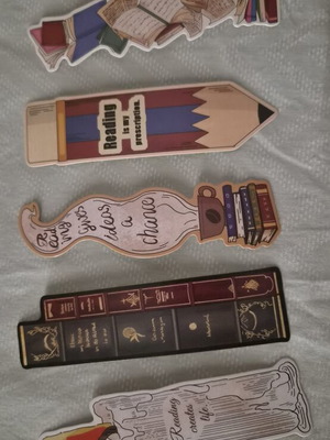 Paper bookmarks set of 5 new