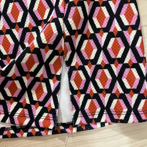 Sinsay skirt red with pattern and slit new, size S
