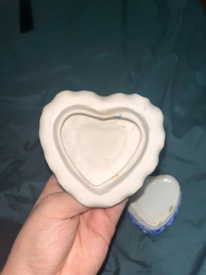 Decorative Heart-Shaped Carafe with Embossed Flowers like new