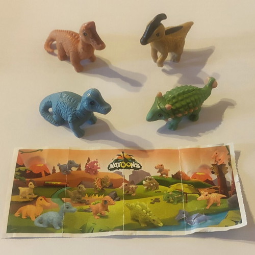 Kinder Natoons - Dinos figures like new, set of 4