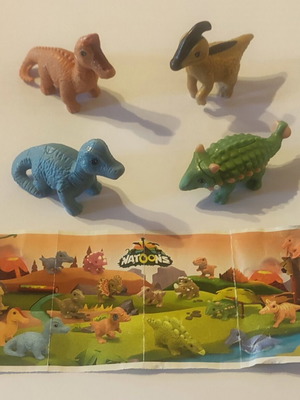 Kinder Natoons - Dinos figures like new, set of 4