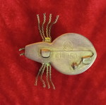 Russian brooch with amber used