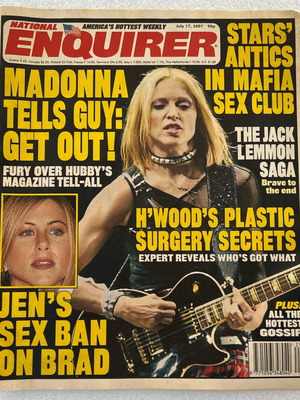 Εφημερίδα National Enquirer 2001 μεταχειρισμένη με τη Madonna στο εξώφυλλο