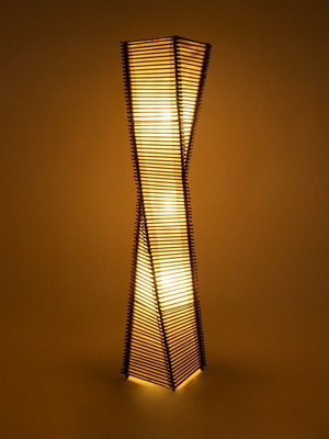 Globostar Boho floor lamp with 2 x E27 sockets like new, brown and beige