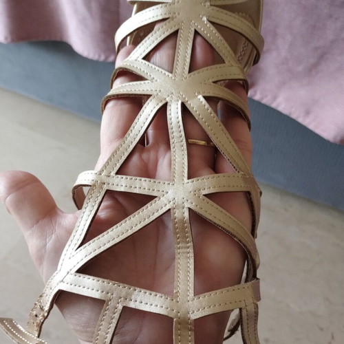 Migato gold sandals size 38 like new