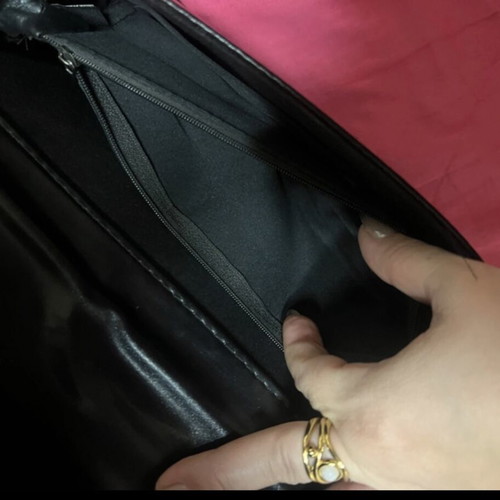River Island black shoulder bag with silver chain like new