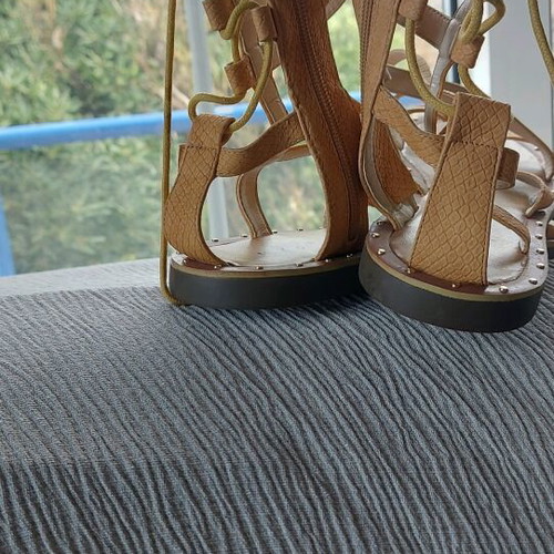 Migato Gladiator Sandals Size 37 Like New Beige