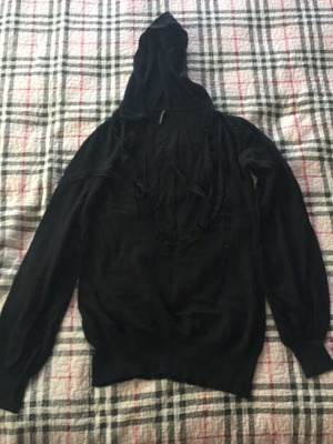Naf Naf women's sweater with hood and deep neckline like new, black, size M