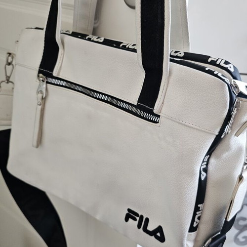 Fila crossbody bag used, white, leatherette