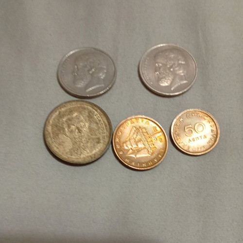Coins of Greece and Cyprus used, pack of 22 pieces