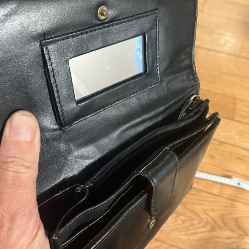 Vintage leather wallet set used