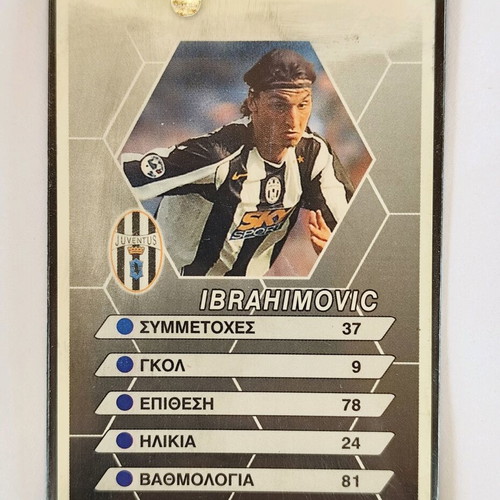 Rare Ibrahimovic Mega Champions 2006 collectible card like new