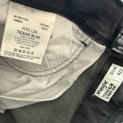 Wrangler Jeans new men's pants black and gray cotton