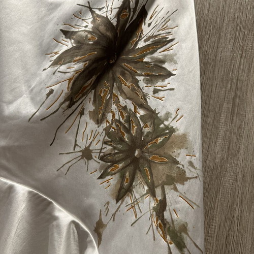 Vintage Y2K Satin Hi-Low Dress like new, ivory