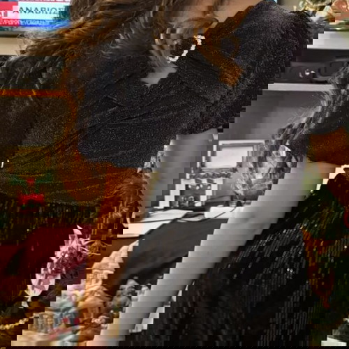 Velvet pants with sequins Zara like new, black, 134 cm