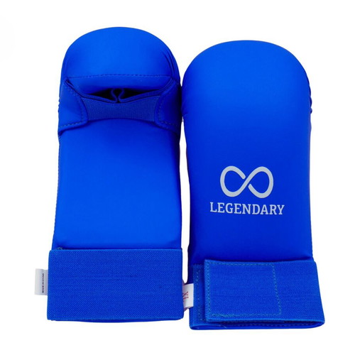 Legendary karate gloves PU and sponge blue XS-XL new