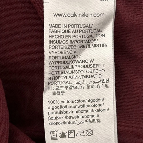 Calvin Klein print T-shirt used, bordeaux, size L