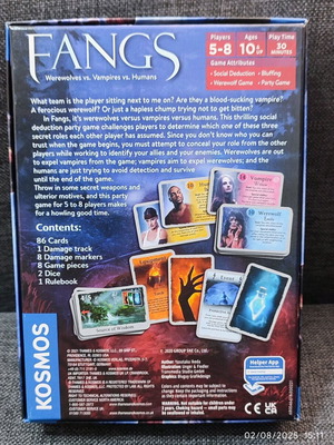 Fangs board game like new