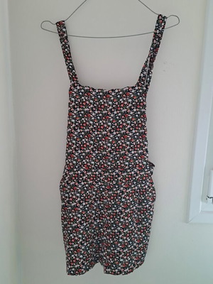 Floral one-piece dress, size S, pink