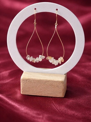 Citrine earrings new, yellow and gold