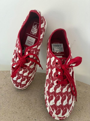 Vans x Opening Ceremony limited edition red and white sneakers size 37