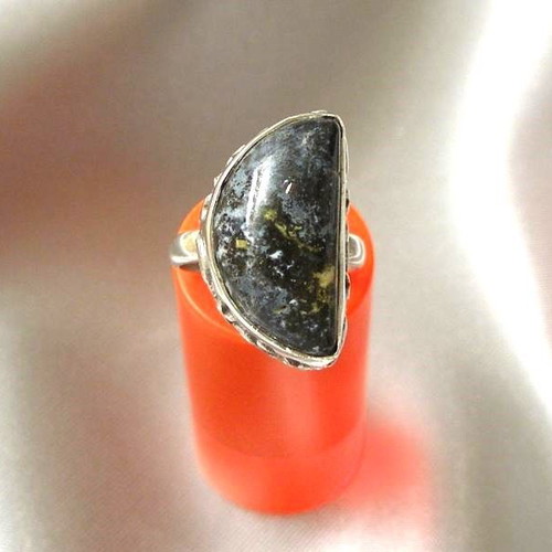Jaspis Mineral Ring in 925 Silver New